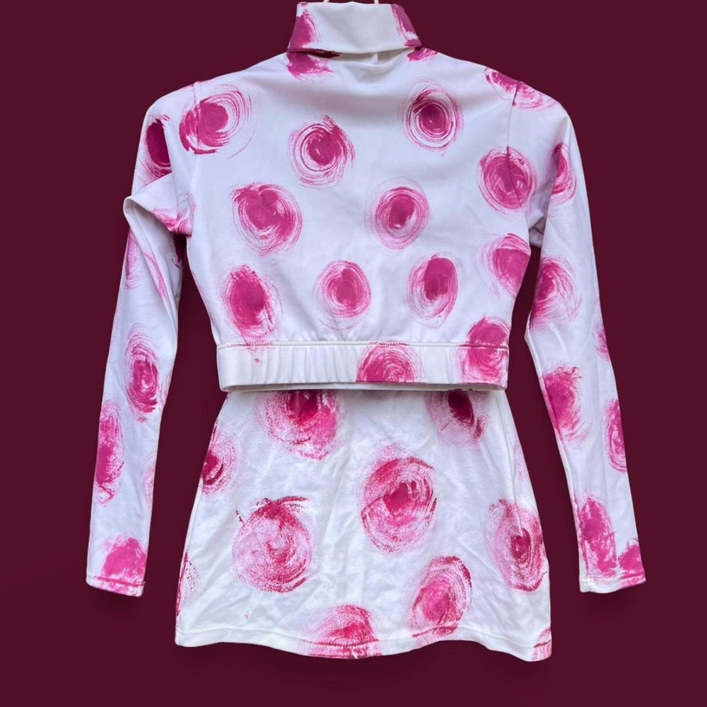 American Apparel Stretchy Set - Pink and White Festival Costume